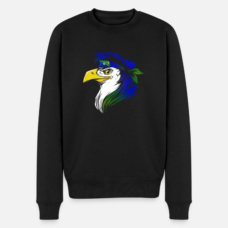 Weihnachtsinsel - Männer Premium Bio Pullover - Schwarz