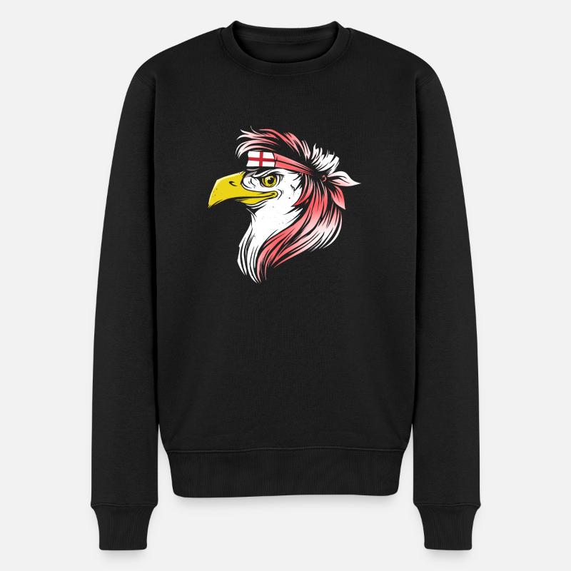 England - Männer Premium Bio Pullover - Schwarz