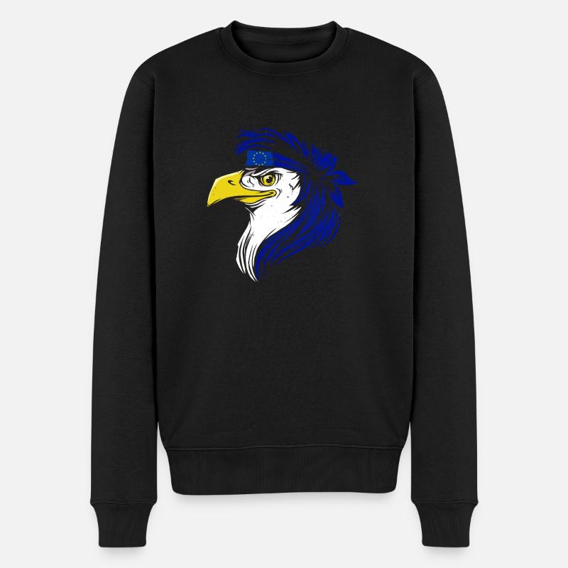 Europäische Union - Männer Premium Bio Pullover - Schwarz