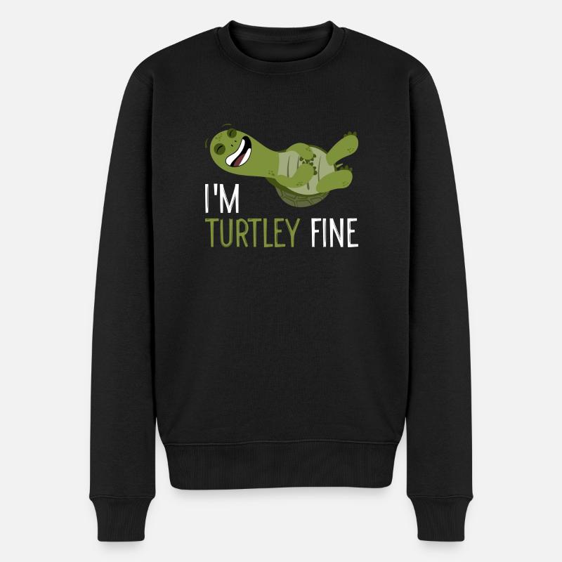 Schildkröte Turtle Wortwitz Geschenk - Männer Premium Bio Pullover - Schwarz