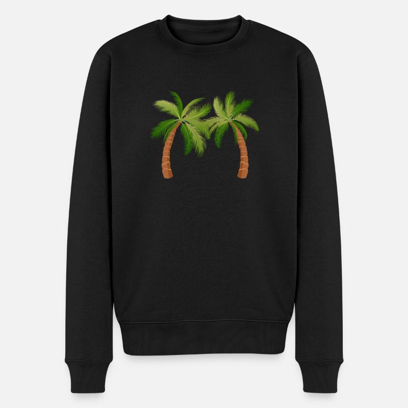 Palme Palmen 1506 W. - Männer Premium Bio Pullover - Schwarz