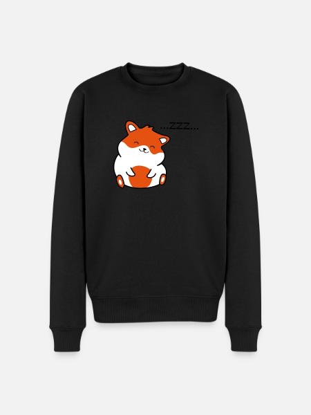 sweet hamster sleeping - Men's Premium Organic Jumper - black