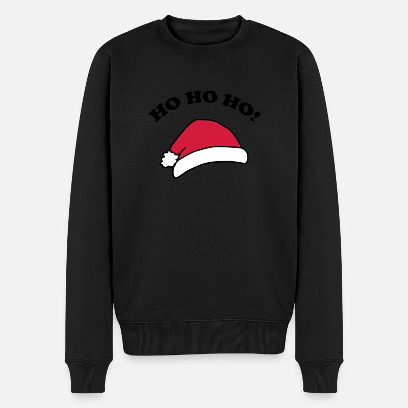 ho ho ho - Männer Premium Bio Pullover - Schwarz