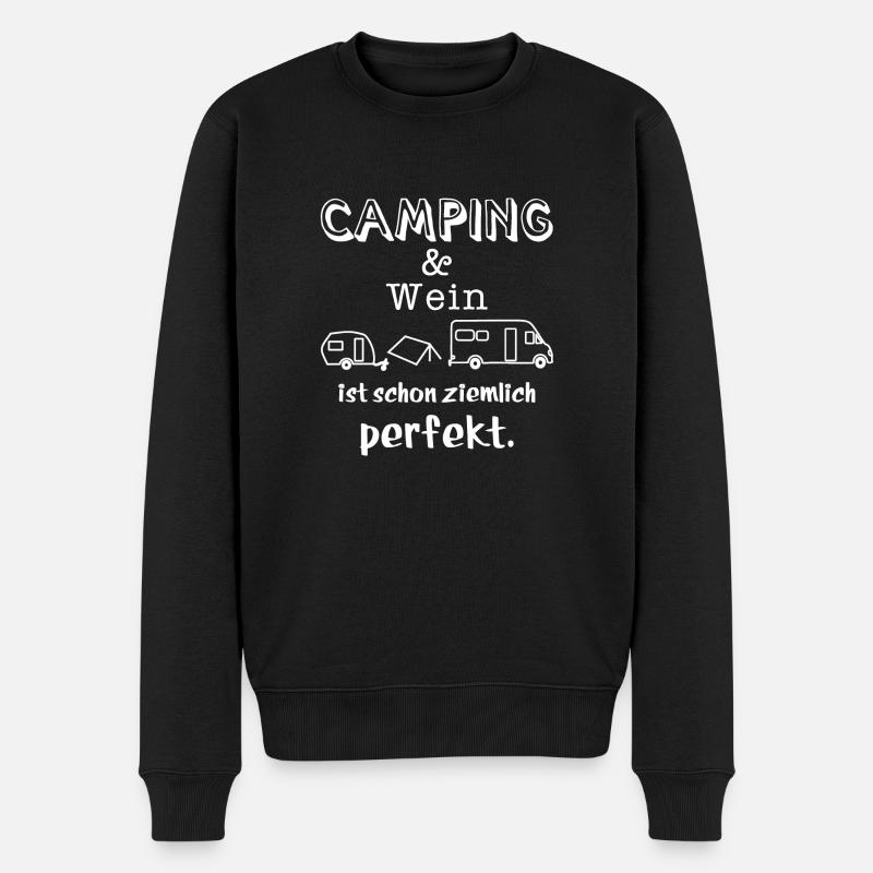 camping et vin - Pull Premium bio Homme - noir