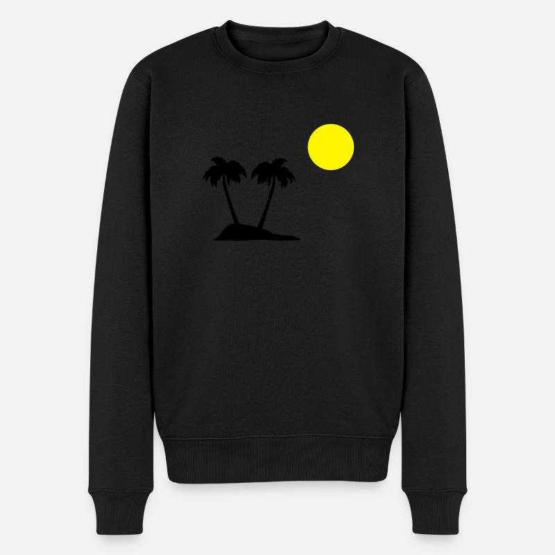 palmiers - Pull Premium bio Homme - noir