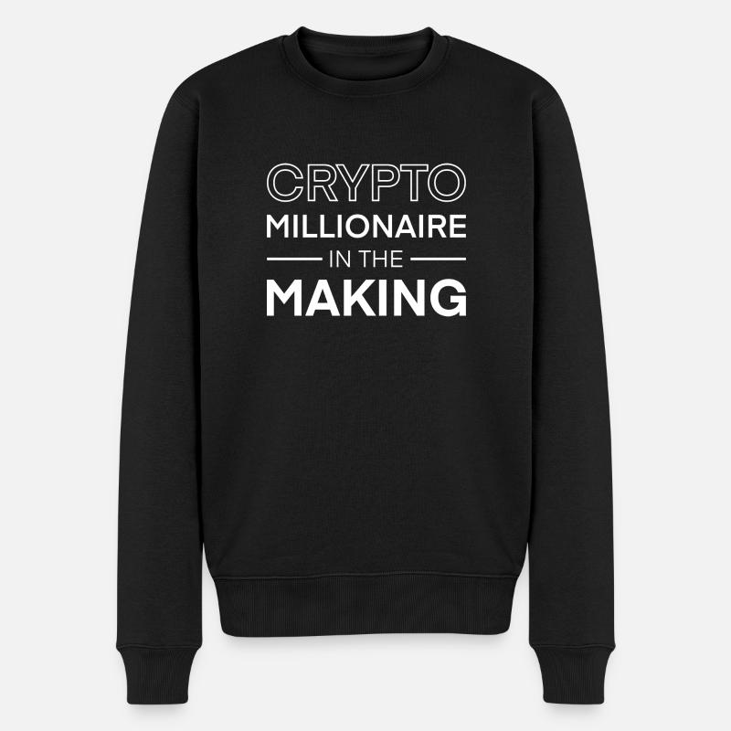 Crypto Millionaire Loading - Männer Premium Bio Pullover - Schwarz
