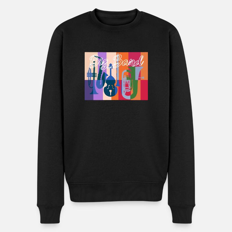Big Band Jazz Musik Saxophon - Männer Premium Bio Pullover - Schwarz