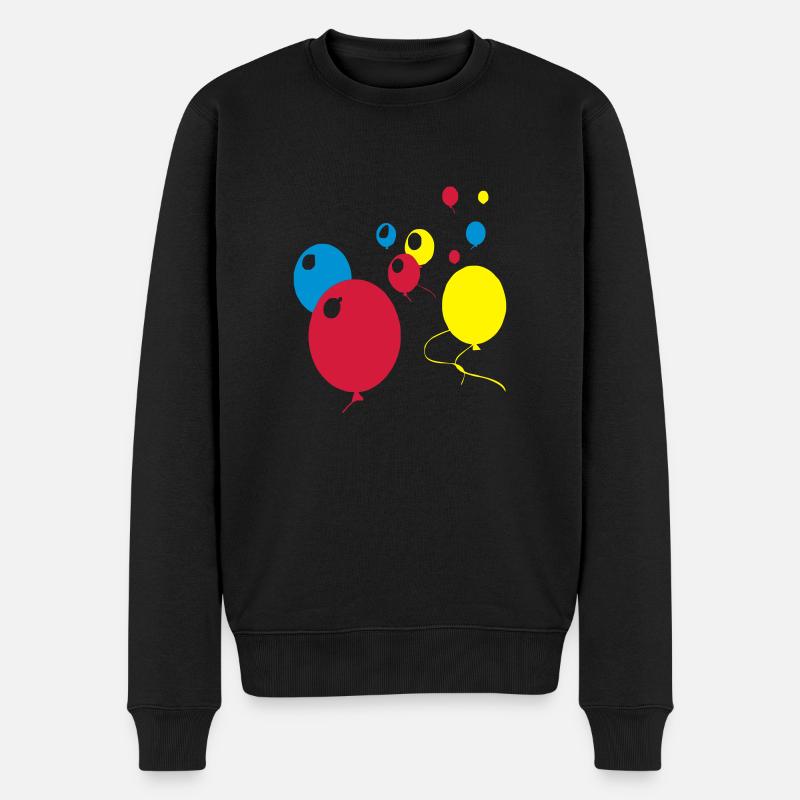 Lüftballons - Männer Premium Bio Pullover - Schwarz