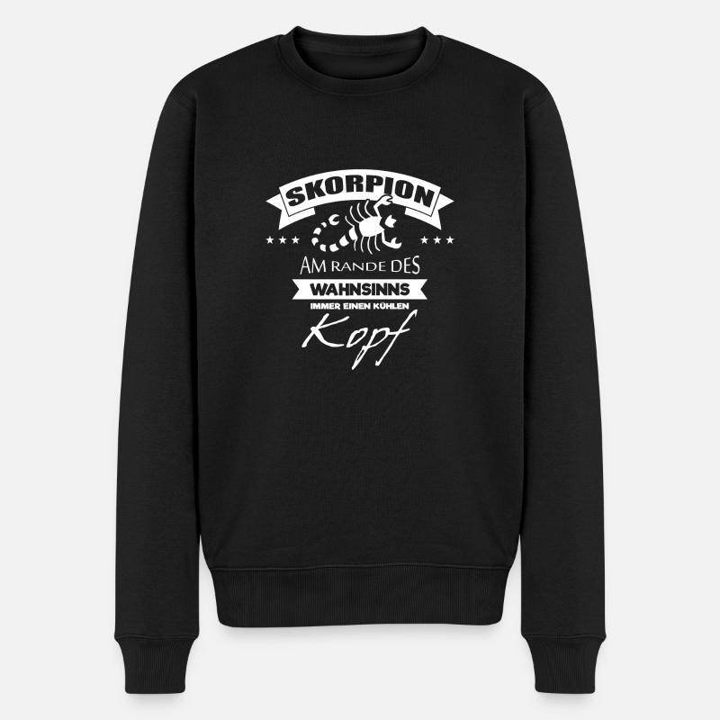 Skorpion - Männer Premium Bio Pullover - Schwarz