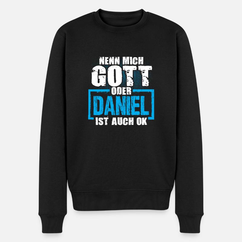 DANIEL - ok - Männer Premium Bio Pullover - Schwarz