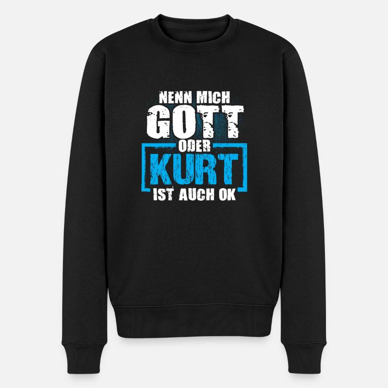 KURT - ok - Männer Premium Bio Pullover - Schwarz