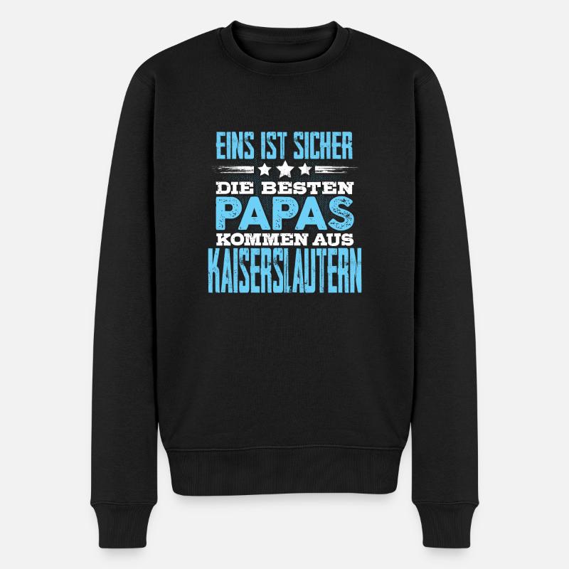 KAISERSLAUTERN - papa - Männer Premium Bio Pullover - Schwarz