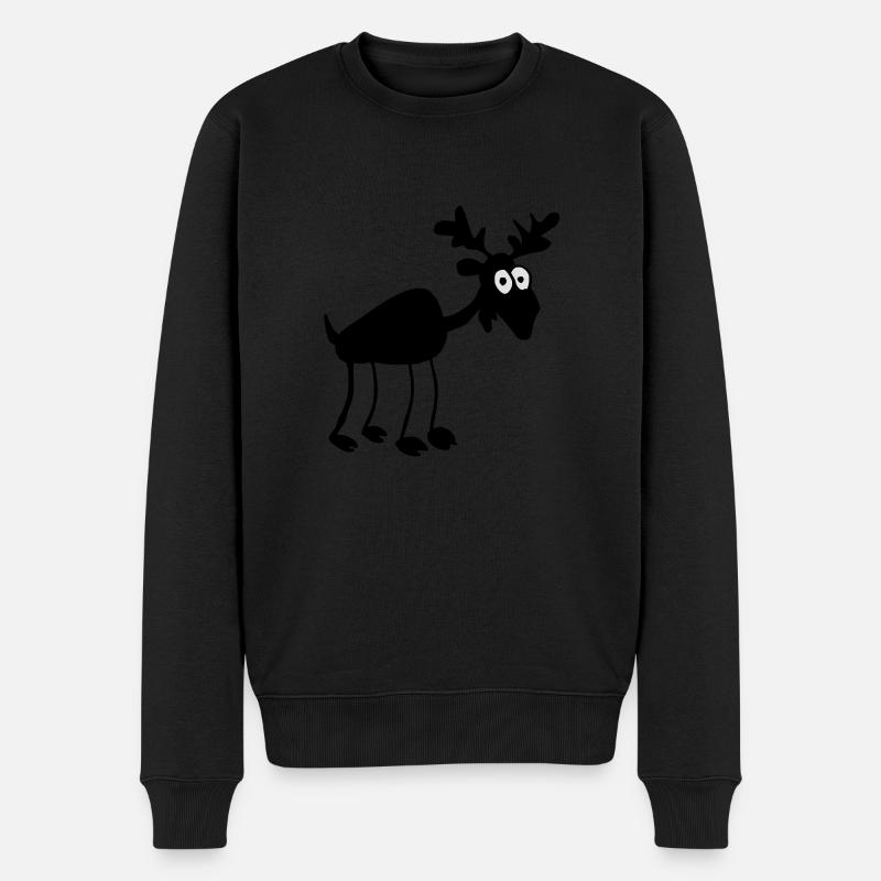 Elan lustig - Männer Premium Bio Pullover - Schwarz