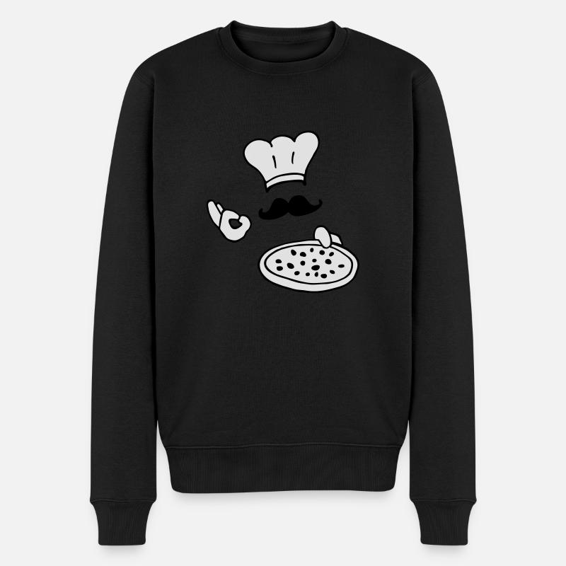 pizza chef - Pull Premium bio Homme - noir