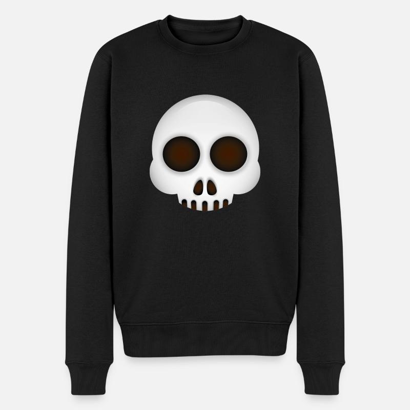Smiley Skull - Männer Premium Bio Pullover - Schwarz