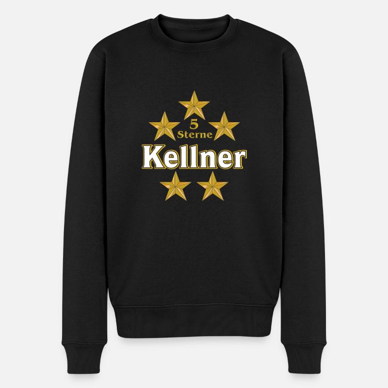 Vom Grafik Designer-- Kellner - Männer Premium Bio Pullover - Schwarz