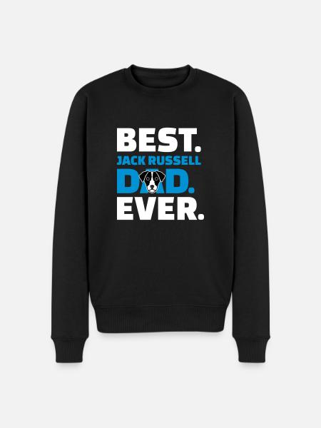 Jack Russell - Männer Premium Bio Pullover - Schwarz
