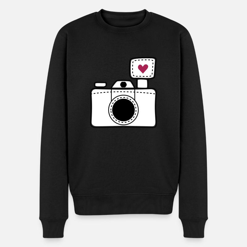 Kameraliebe - Männer Premium Bio Pullover - Schwarz