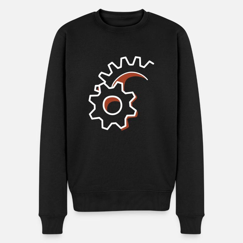 Transmission mécanique à engrenages - Pull Premium bio Homme - noir