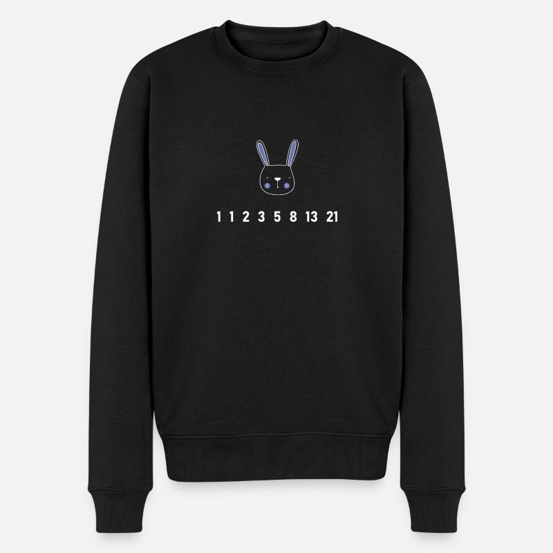 Math rabbit fibonacci sequence algebra - Men's Premium Organic Jumper - black