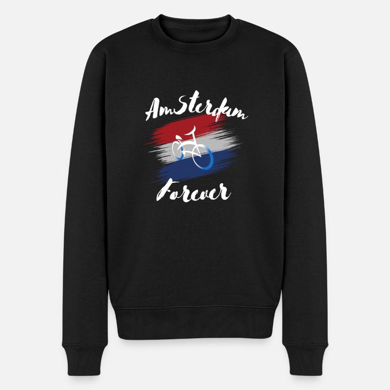 Amsterdam Forever - Pull Premium bio Homme - noir