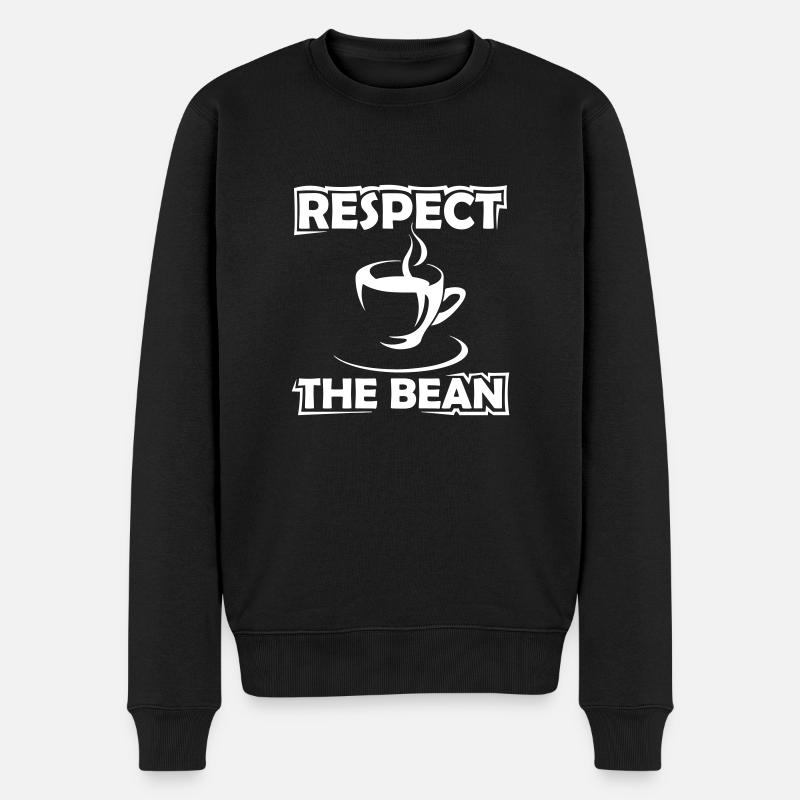 Respect The Bean - Männer Premium Bio Pullover - Schwarz
