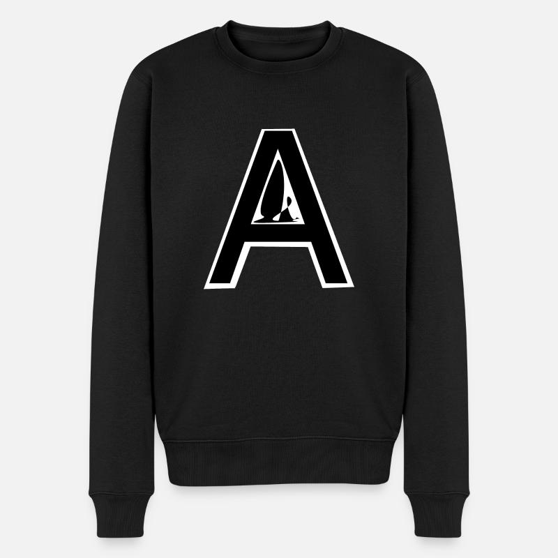 A - Männer Premium Bio Pullover - Schwarz