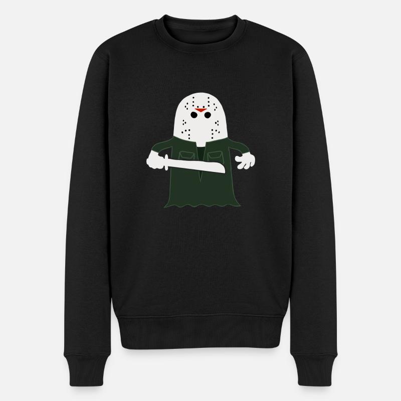 Jason Boorhees - Männer Premium Bio Pullover - Schwarz