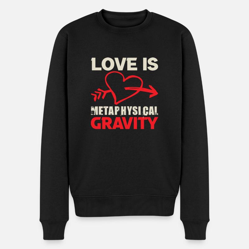 L’AMOUR EST GRAVITÉ MÉTAPHYSIQUE - Pull Premium bio Homme - noir