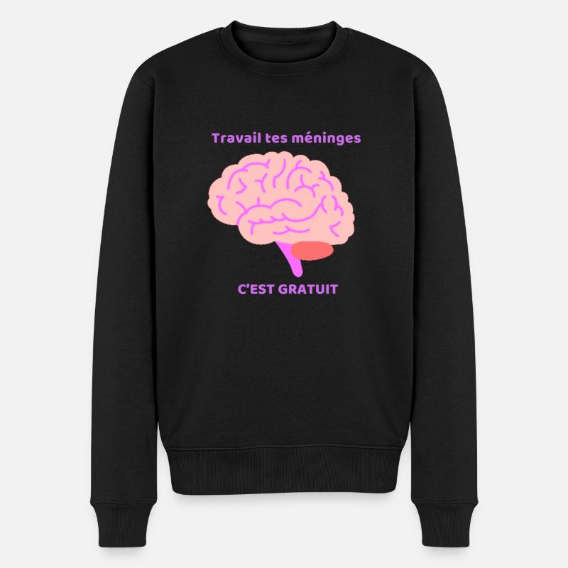 travail tes meninges - Pull Premium bio Homme - noir