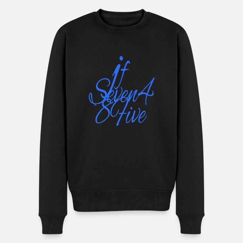 Seven4 8Five - Männer Premium Bio Pullover - Schwarz