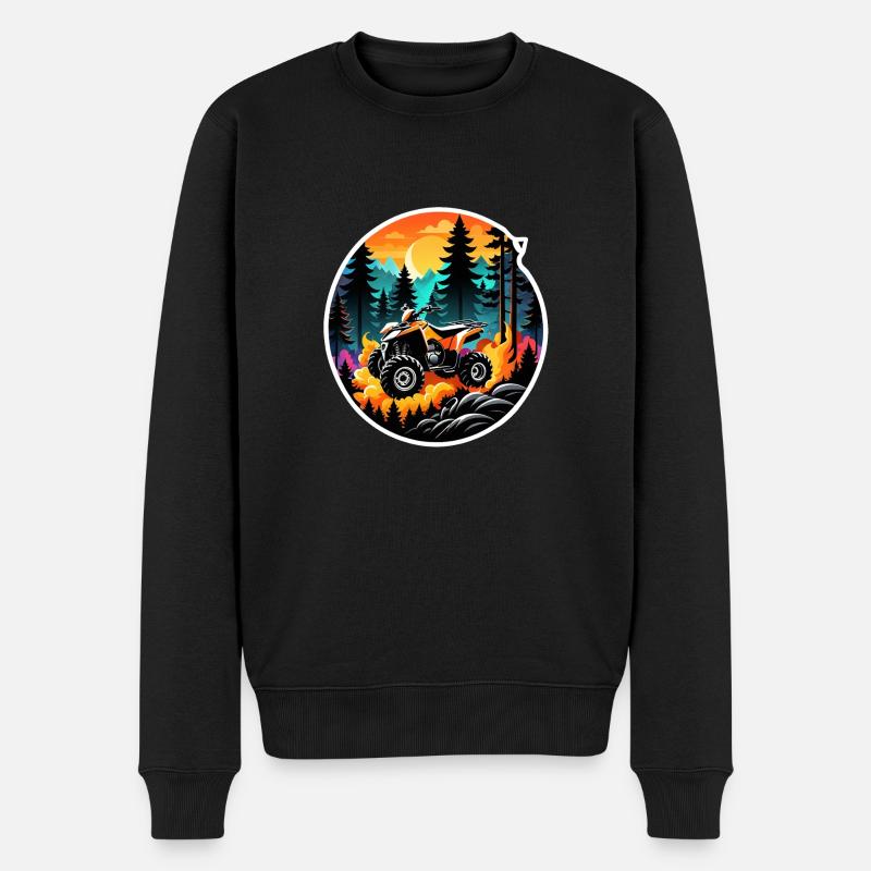 Quad & Offroad - Männer Premium Bio Pullover - Schwarz