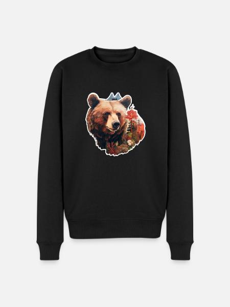 Bear in the wild - Men's Premium Organic Jumper - black