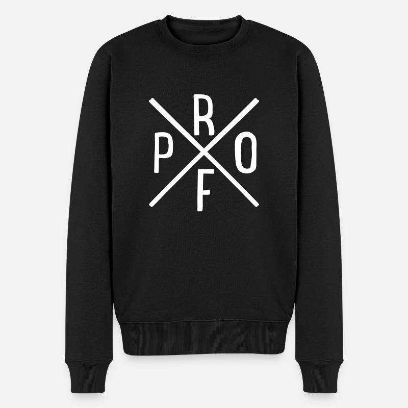 Prof - Männer Premium Bio Pullover - Schwarz