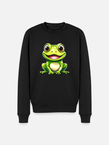 Frog Green Frog Frog - Men's Premium Organic Jumper - black