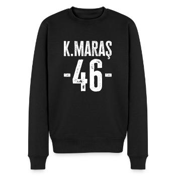 Kahramanmaraş 46 – Geschichte aus Türkiye - Männer Premium Bio Pullover - Schwarz - Vorne - Nico (187cm)