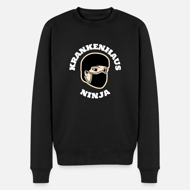 Ninja de l’hôpital - Pull Premium bio Homme - noir