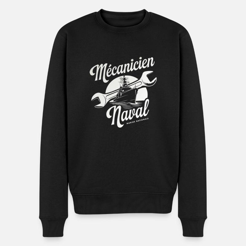 Mécanicien Naval Marine Nationale - Pull Premium bio Homme - noir