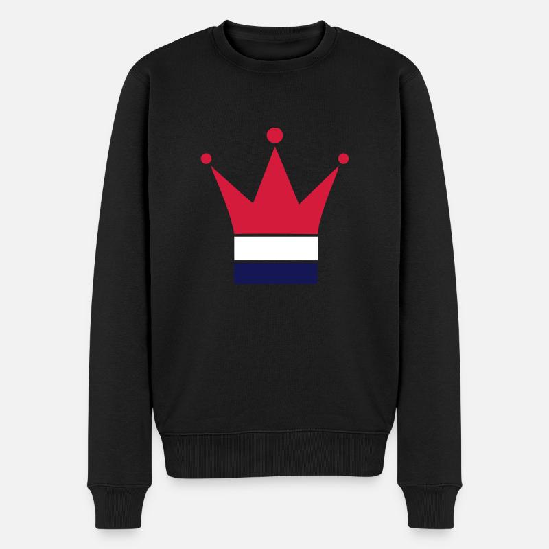 Niederlande - Männer Premium Bio Pullover - Schwarz