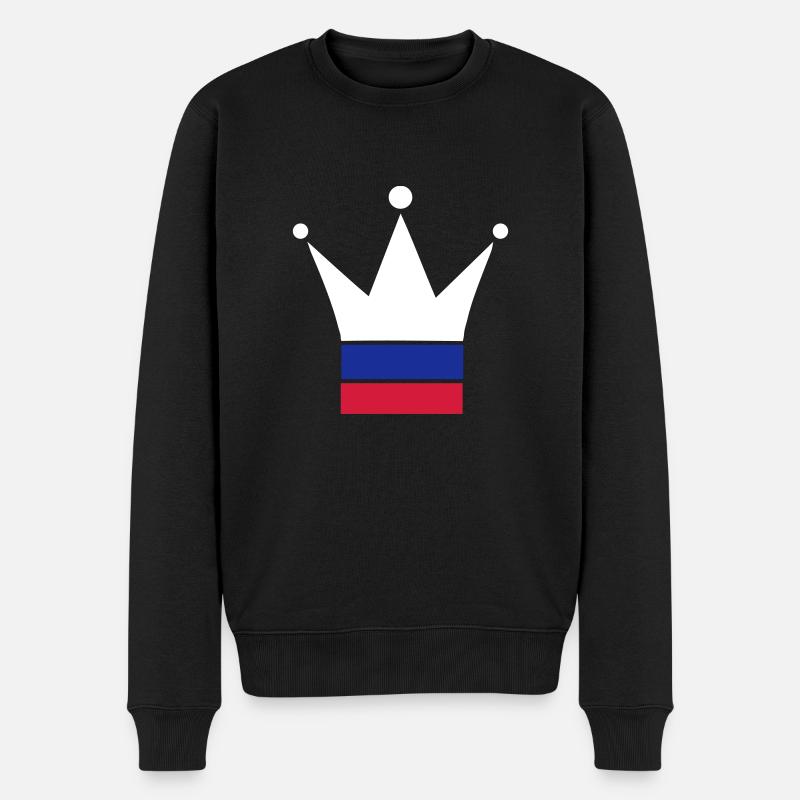 Russland - Männer Premium Bio Pullover - Schwarz