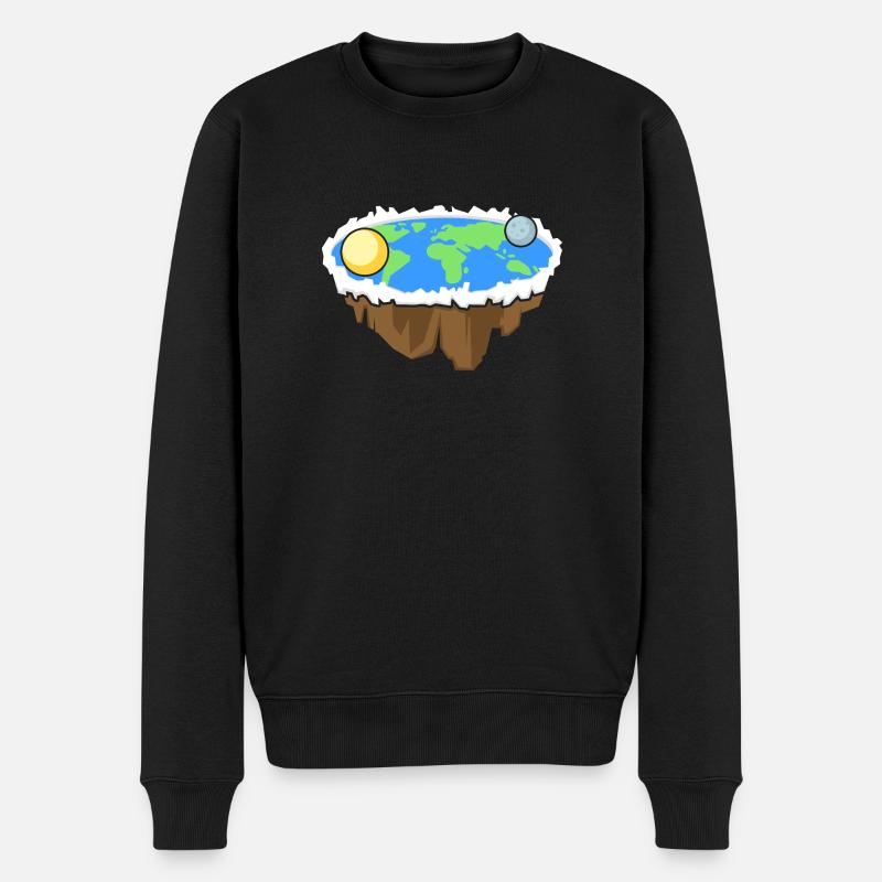 Flache-Erde-Theorie Lustige - Männer Premium Bio Pullover - Schwarz