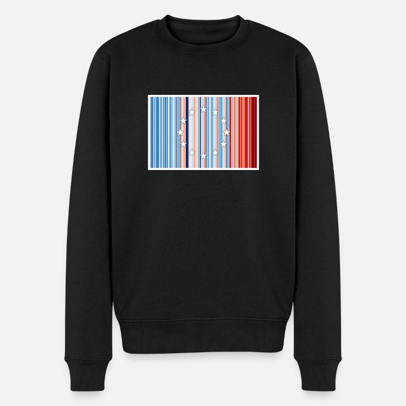 Europa Warming Stripes - Pull Premium bio Homme - noir