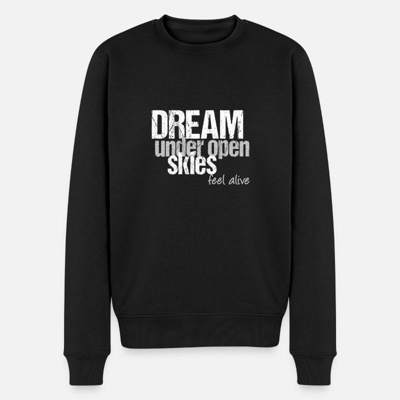 Rêves en plein air - Pull Premium bio Homme - noir