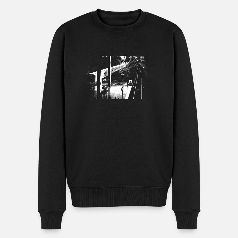 U-Bahn-Station Sao Paulo - Männer Premium Bio Pullover - Schwarz
