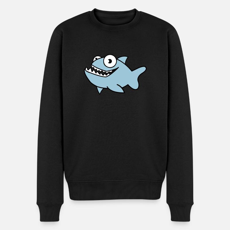 piranha 02 - Männer Premium Bio Pullover - Schwarz