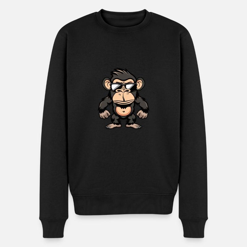 Singe Cool Animal - Pull Premium bio Homme - noir