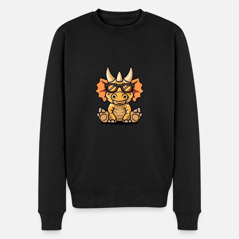 Dinosaure tricératops Cool Animal - Pull Premium bio Homme - noir