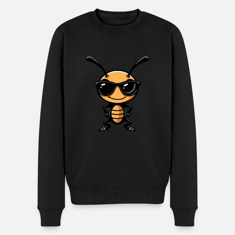 Fourmi Cool Animal - Pull Premium bio Homme - noir