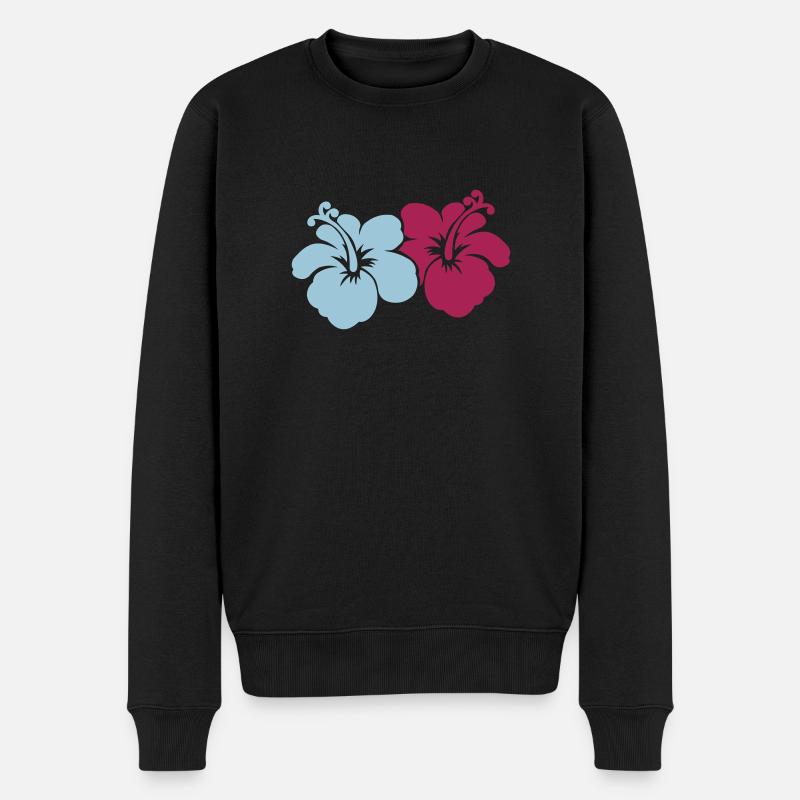 hibiscus fleurs - Pull Premium bio Homme - noir