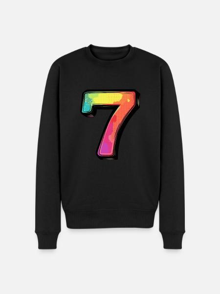 7 Number Comic - Men's Premium Organic Jumper - black